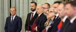Premier Donald Tusk podczas zaprzysiężenia swojego rządu.