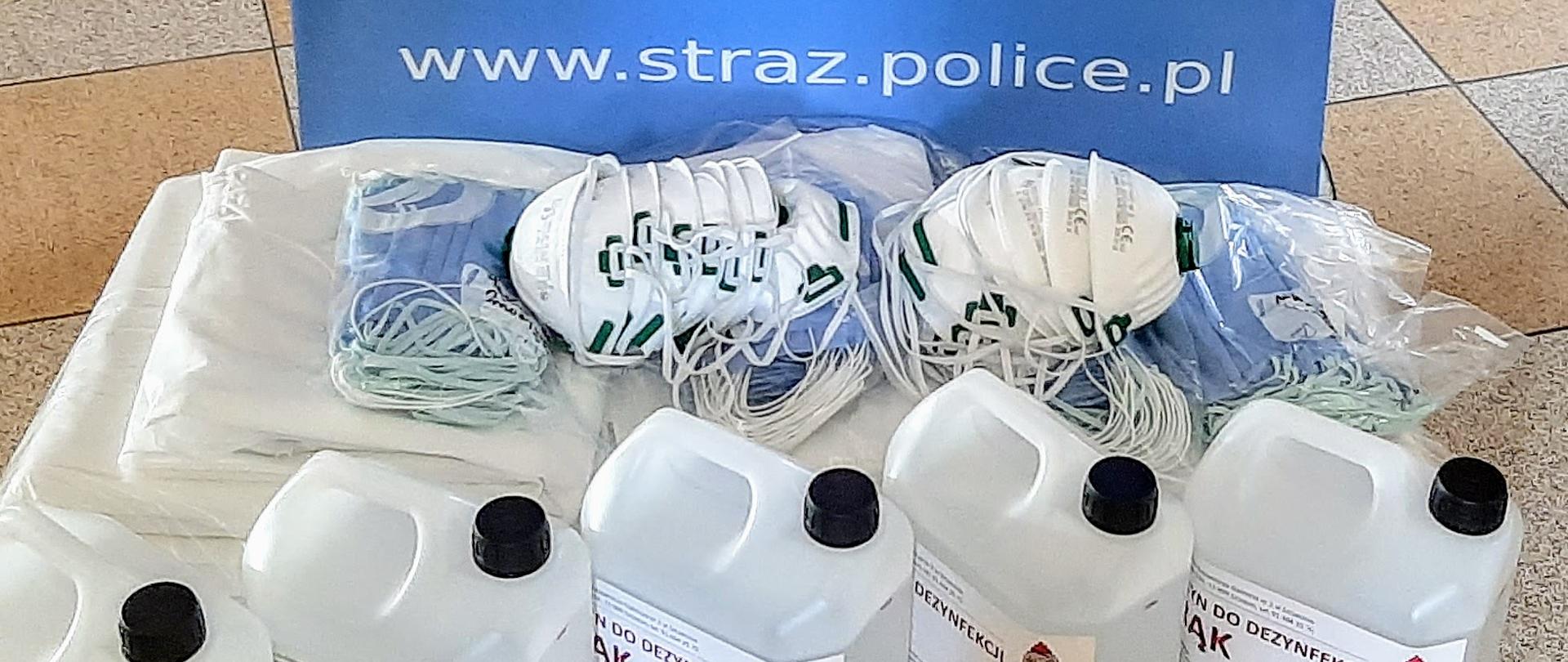 Płyny do dezynfekcji, ubrania ochronne, maseczki