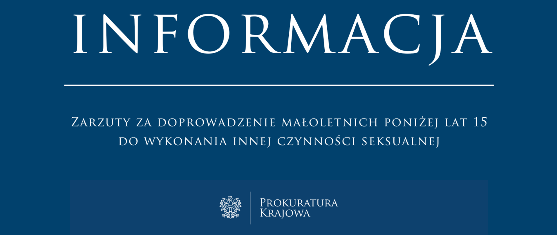 Zarzuty za doprowadzenie małoletnich poniżej lat 15 do wykonania innej czynności seksualnej