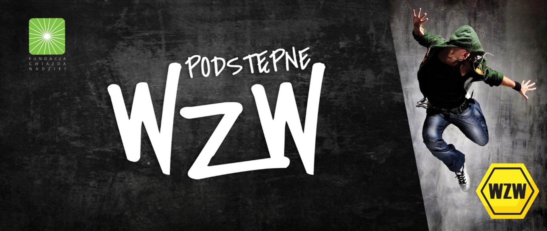 podstępne WZW - baner z nazwą programu, logo fundacji "Gwiazda Nadziei" o fotografia mężczyzny w podskoku