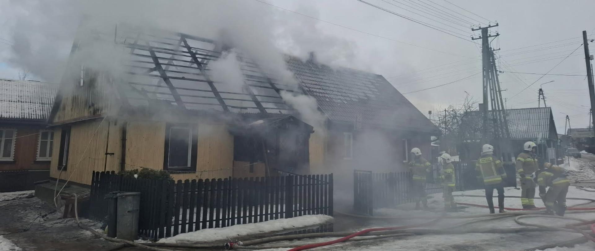 Pożar drewnianego domu w Radziłowie