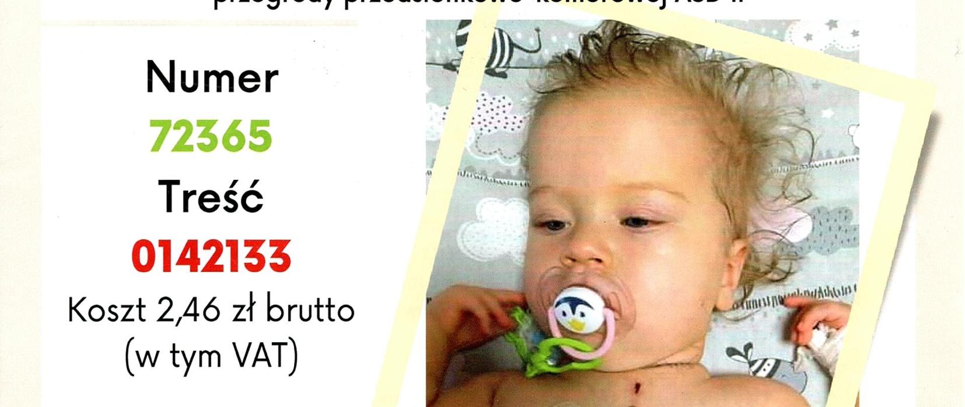 plakat przedstawiający małe dziecko 