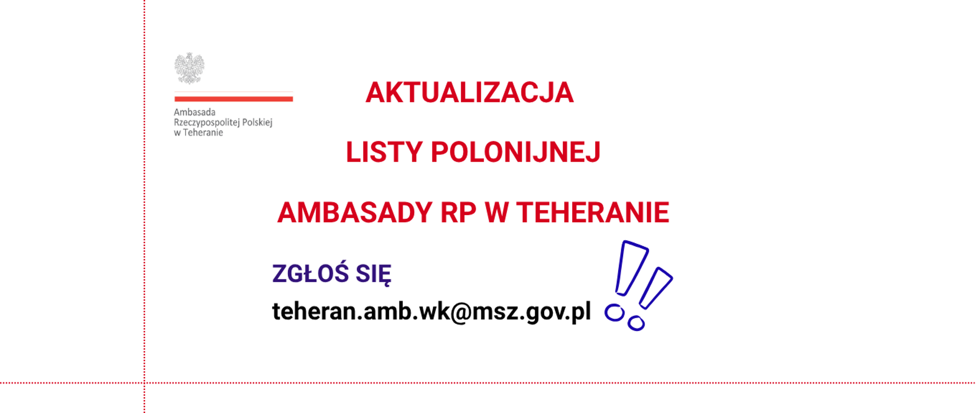 Aktualizacja listy polonijnej Ambasady