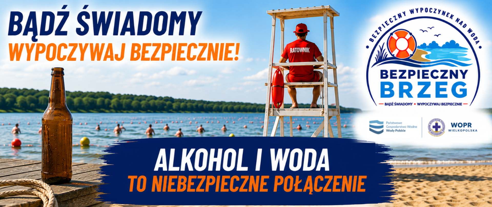 Baner Alkohol i woda to niebezpieczne połączenie