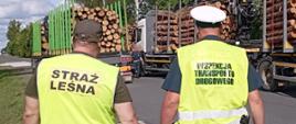 Inspektorzy lubuskiej Inspekcji Transportu Drogowego wspólnie ze strażnikami Straży Leśnej skontrolowali cztery transporty drewna
