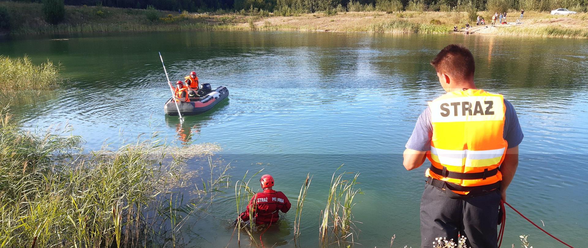 Popławce - utonięcie w zbiorniku wodnym