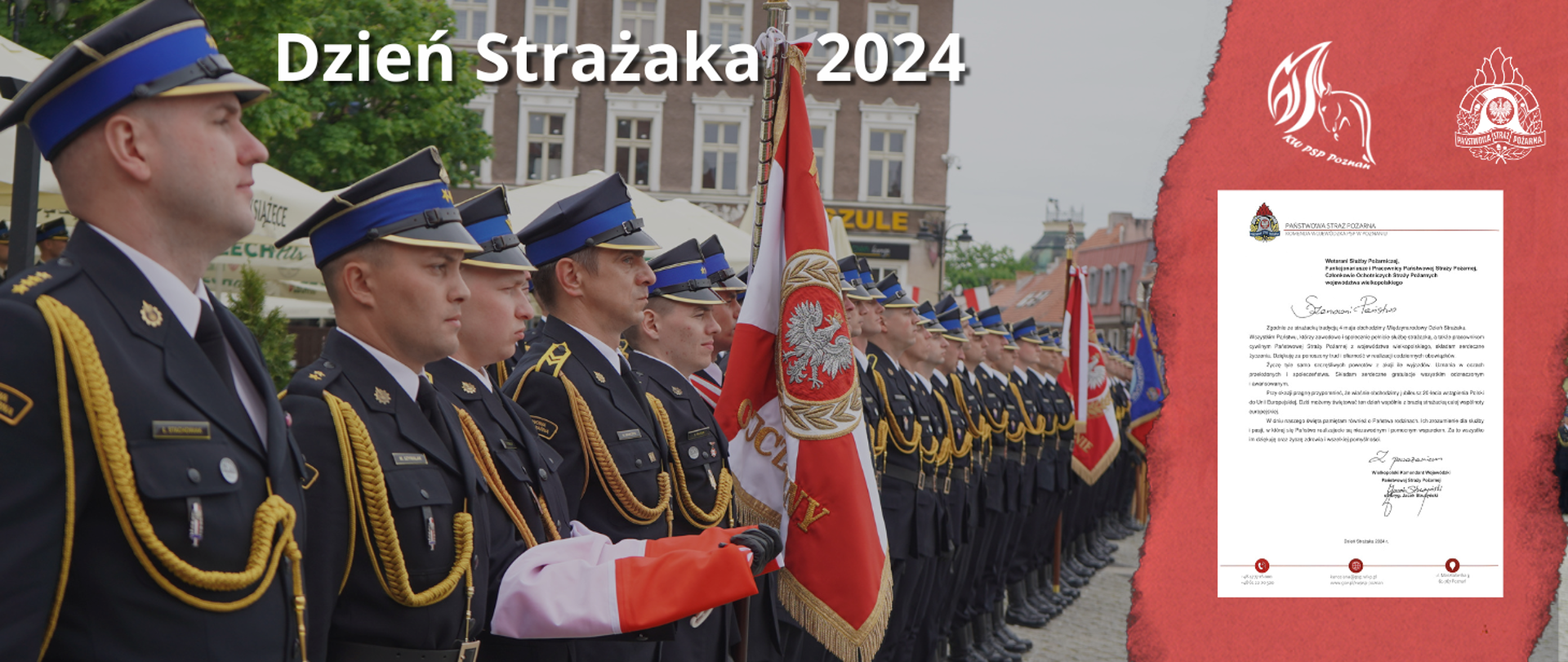 Życzenia Wielkopolskiego Komendanta Wojewódzkiego Państwowej Straży Pożarnej z okazji Dnia Strażaka