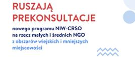 Prekonsultacje Rządowego Programu Wsparcia Organizacji Pozarządowych na rok 2025 – „Moc Małych Społeczności” (MMS)