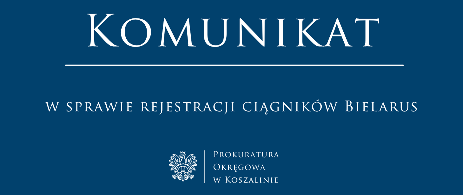 Komunikat w sprawie rejestracji ciągników Bielarus