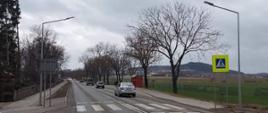 DK5 Strzegom km. 389,1 kierunek Bolków DK5 po zakończeniu prac na przejściu dla pieszych