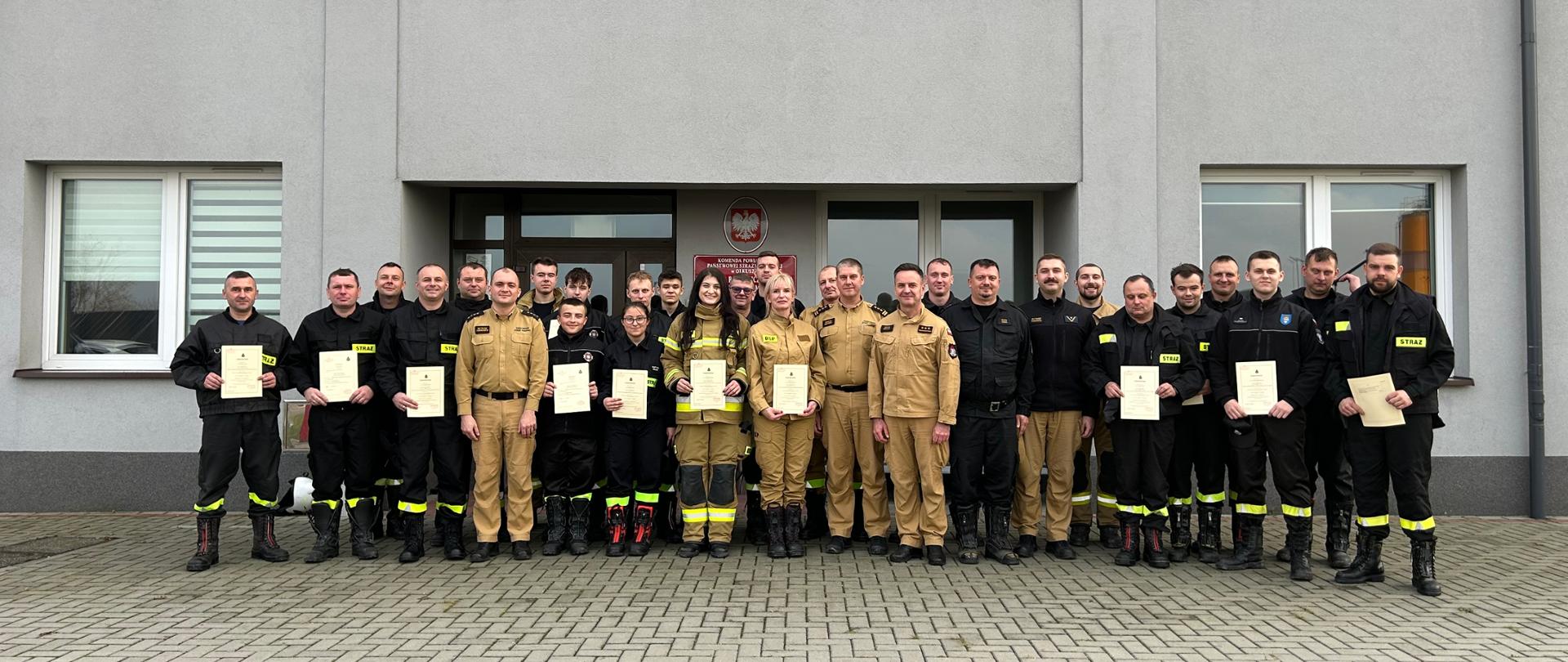 Egzamin kończący szkolenie strażaka ratownika OSP