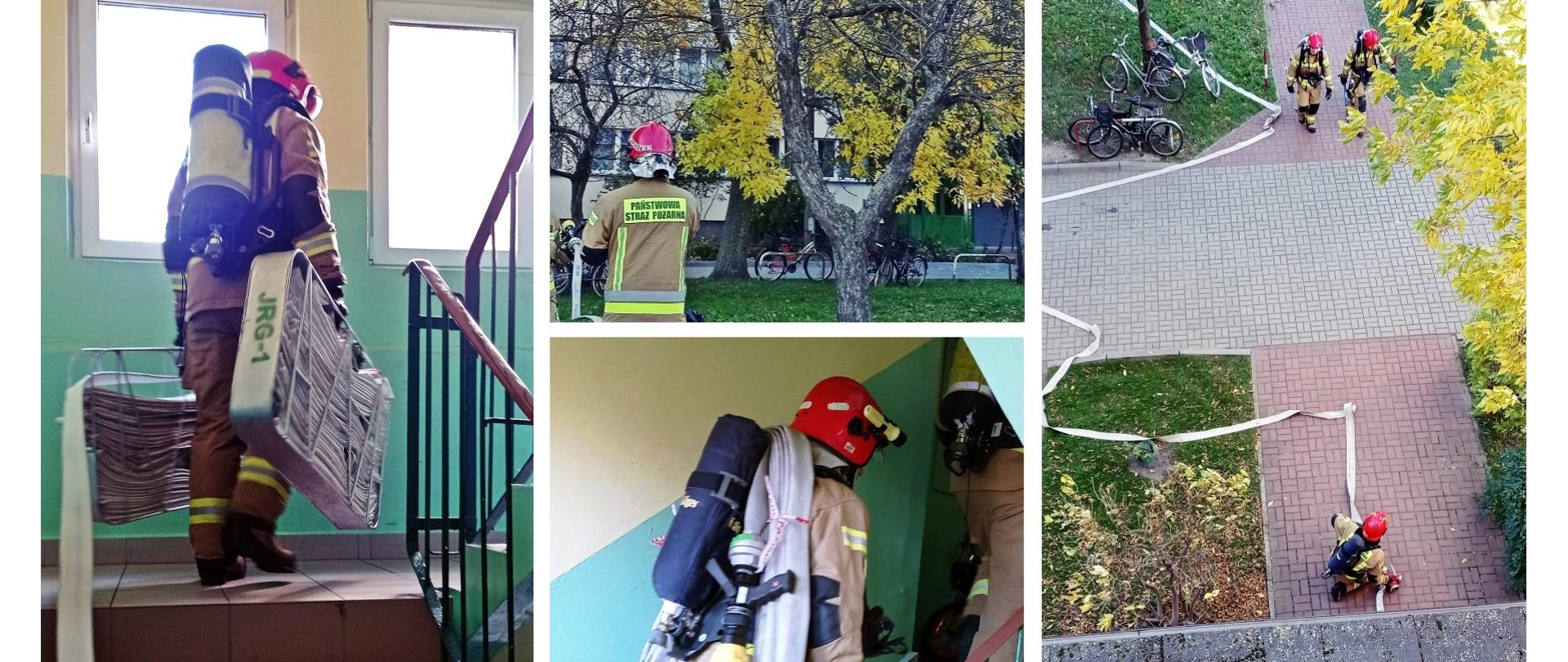 Ćwiczenia z zakresu taktyki działań ratowniczo-gaśniczych podczas pożarów w budynkach wysokich zamieszkania zbiorowego.