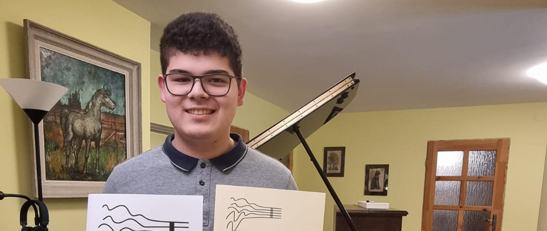 Kamil Gadlina z dyplomem wyróżnienia w IX Ogólnopolskim Konkursie Harmonicznym