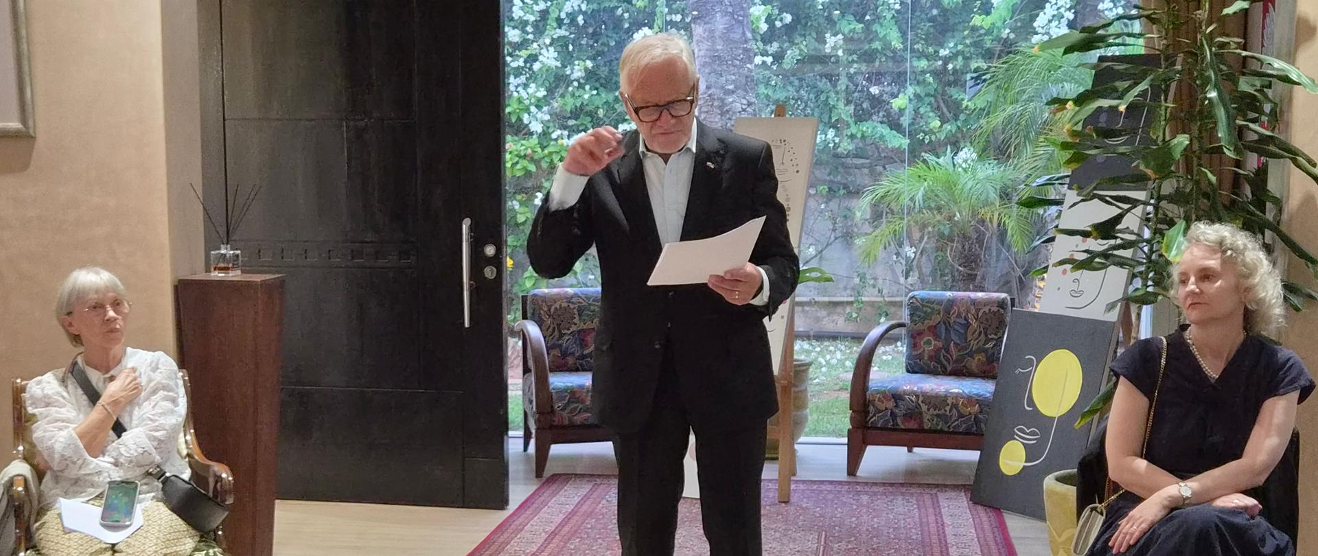 Andrzej Seweryn lors de la Lecture nationale.