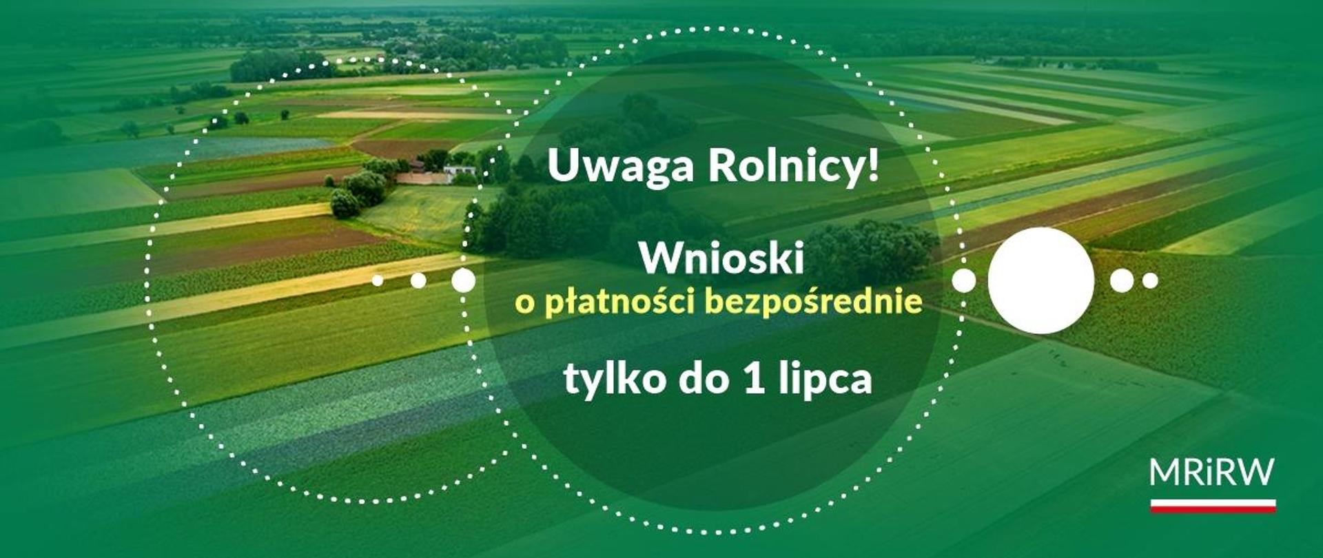 pola uprawne widziane z lotu ptaka