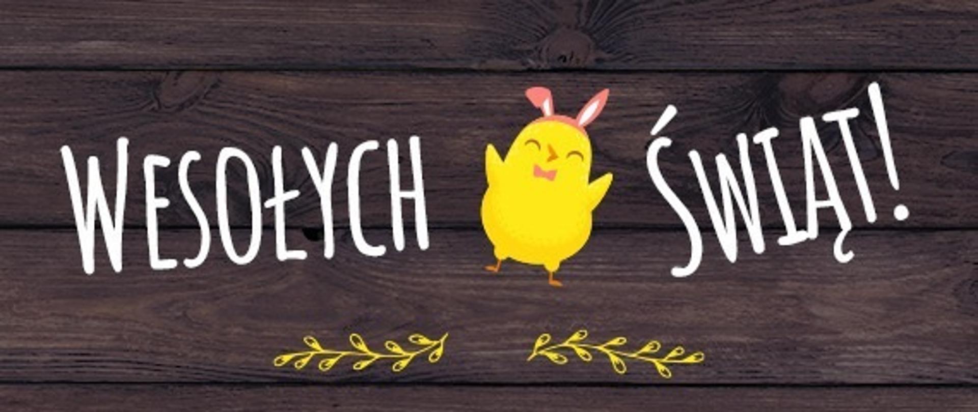 Plakat przedstawiający życzenia Wielkanocne komendanta PSP