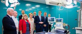 Premier Mateusz Morawiecki podczas wizyty w Szpitalu MSWiA w Katowicach.