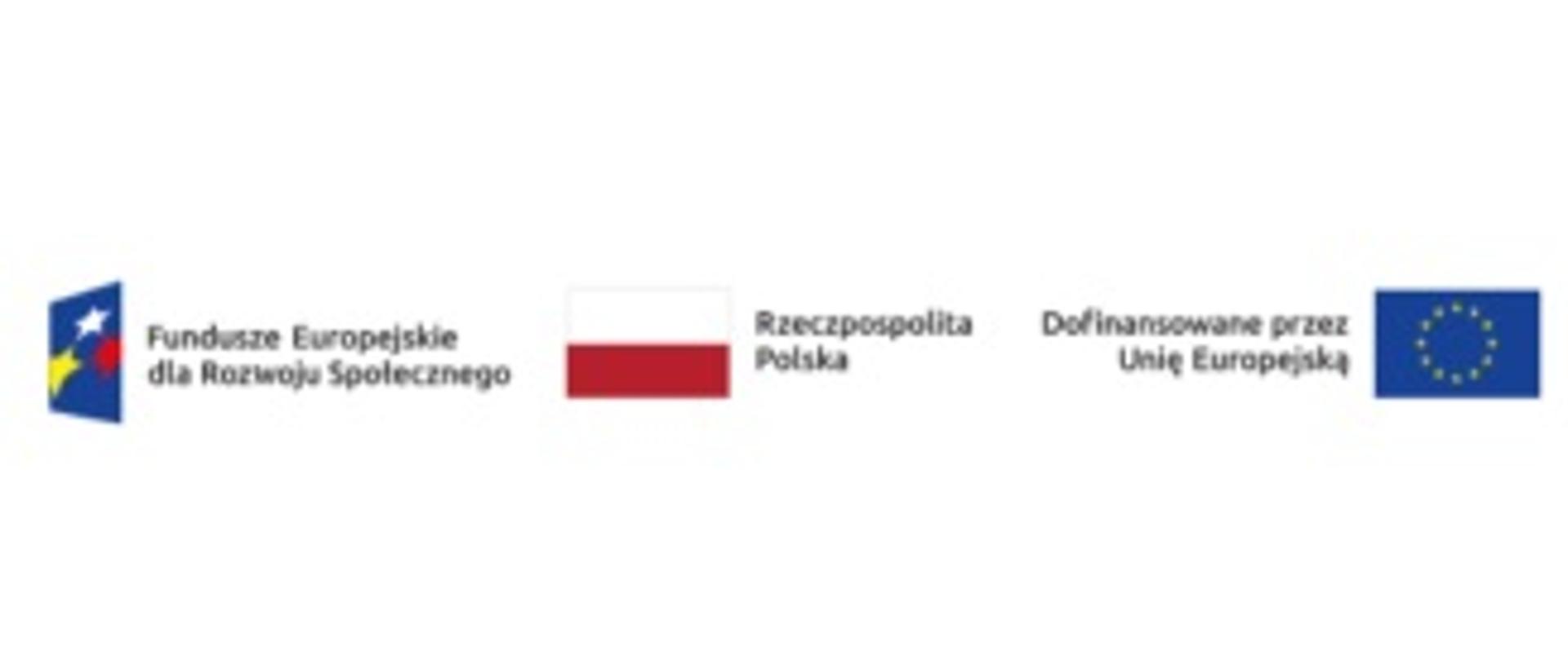 Znak Funduszy Europejskich, znak barw Rzeczypospolitej Polskiej, znak Unii Europejskiej