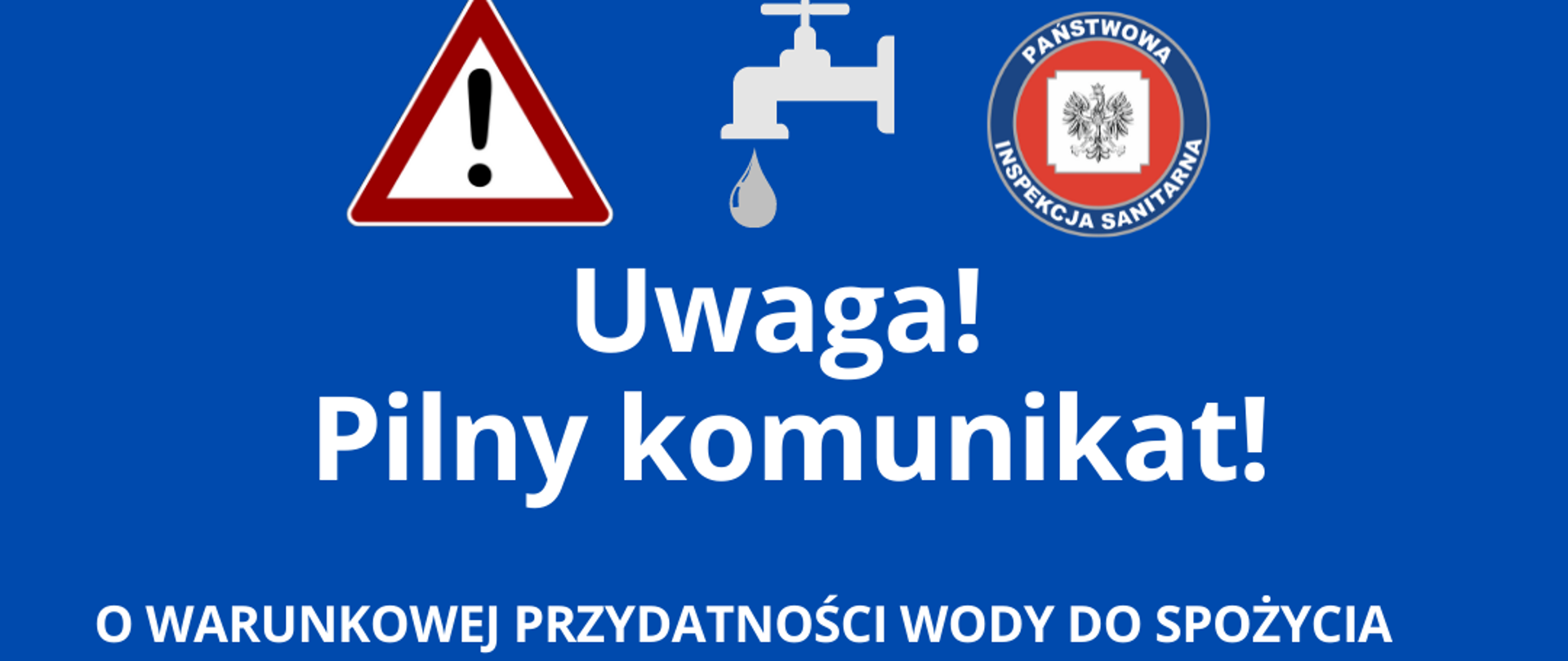 Grafika - komunikat o jakości wody - warunkowa