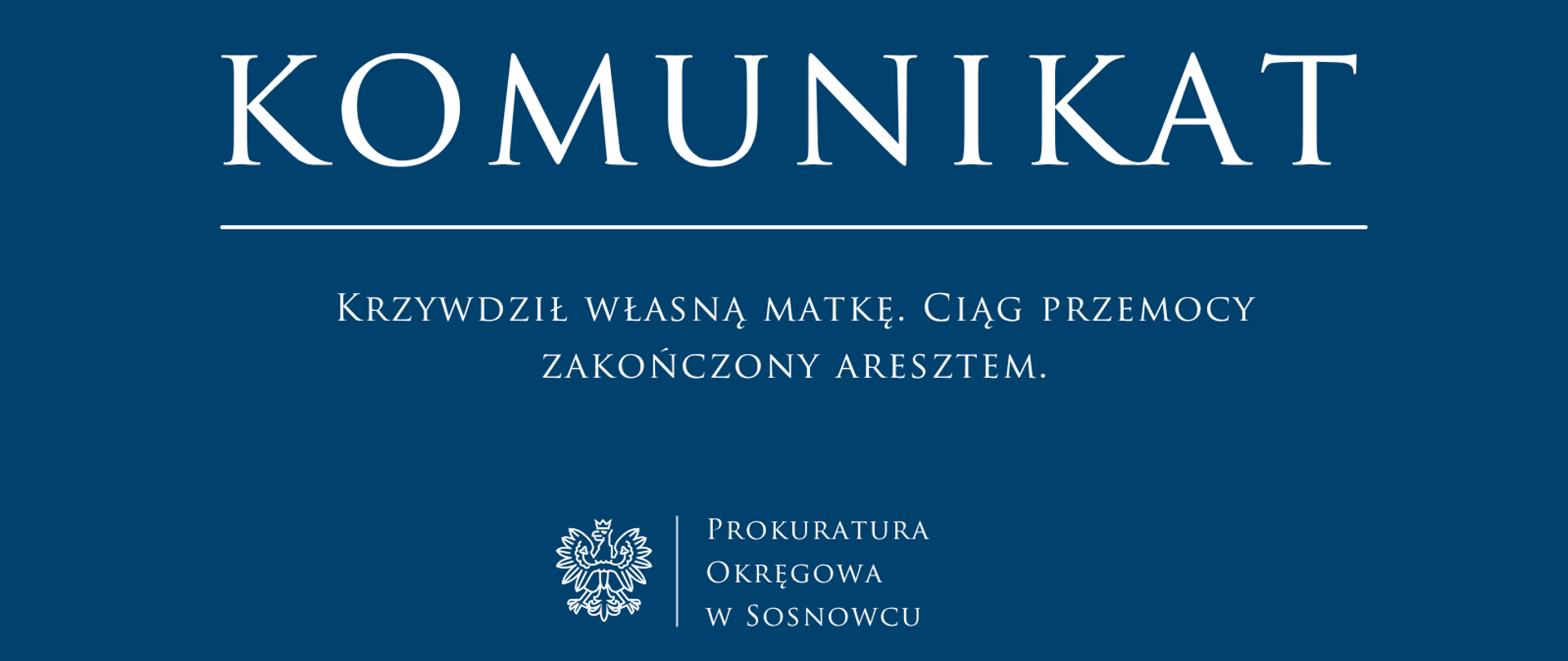 Krzywdził własną matkę. Ciąg przemocy zakończony aresztem.