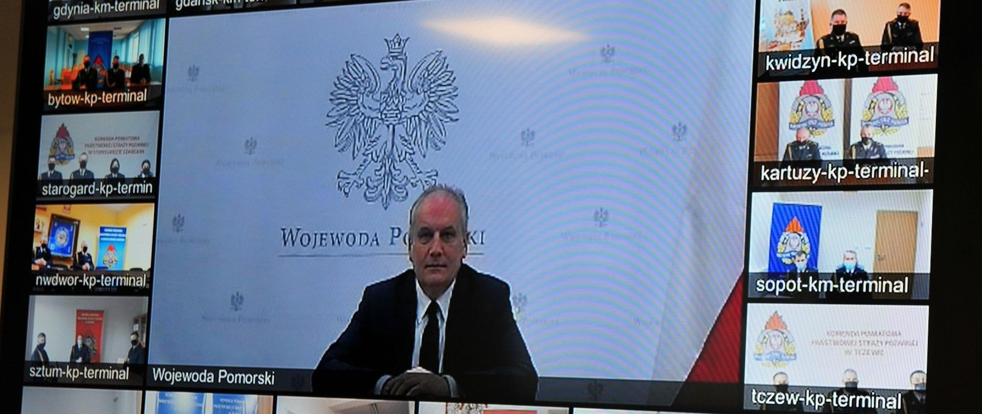 WIDEOKONFERENCJA Z WOJEWODĄ POMORSKIM Z OKAZJI 102.ROCZNICY ODZYSKANIA PRZEZ POLSKĘ NIEPODLEGŁOŚCI
