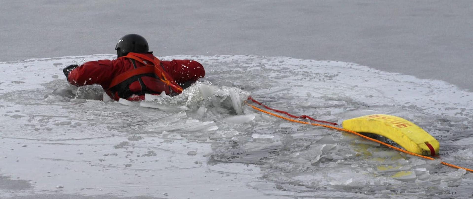 Ratownictwo lodowe JRG1 Inowrocław - ćwiczenia