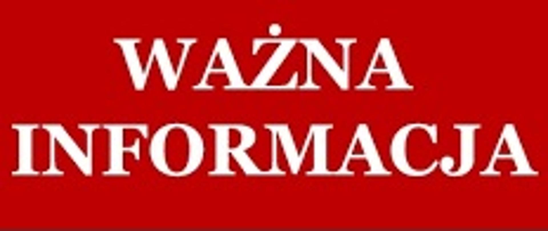 Ważna informacja