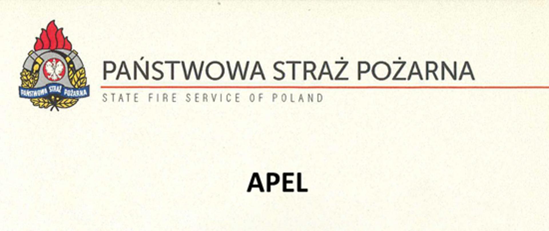 Zdjęcie przedstawia apel Komendanta Głównego PSP o oddawanie osocza