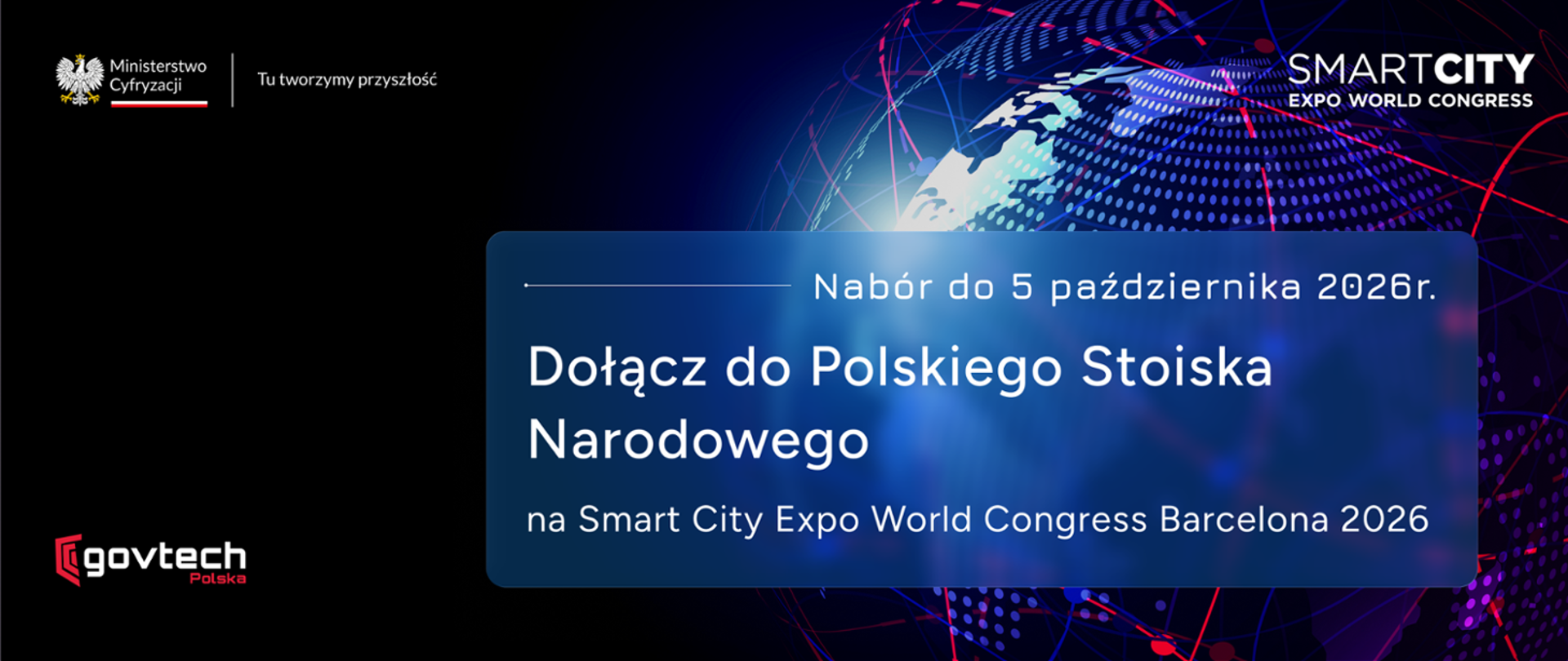 Baner informacyjny: dołącz do Polskiego Stoiska Narodowego na Smart City Expo World Congress Barcelona 2026