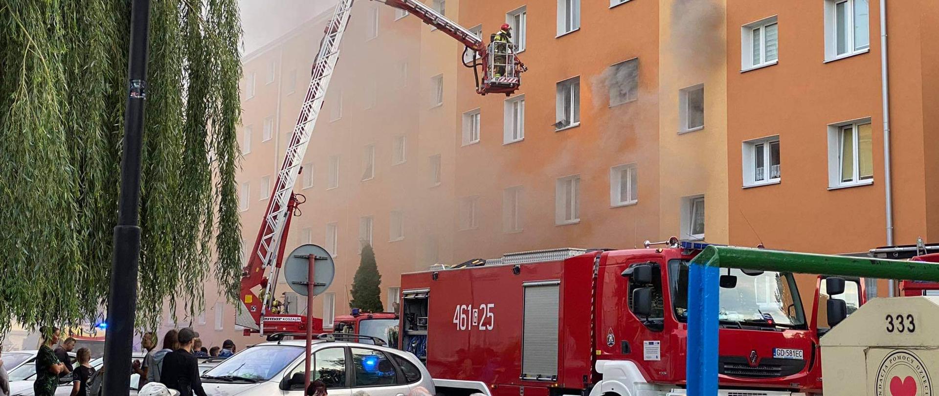 Pożar mieszkania Kwidzyn ul. Mickiewicza