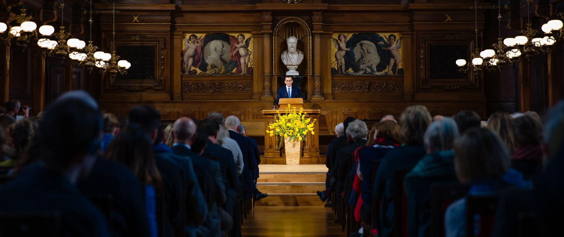 Wystąpienie premiera Mateusza Morawieckiego na Uniwersytecie w Heidelbergu.