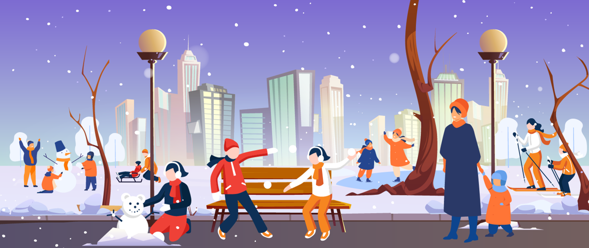 Obraz przedstawia grafikę dotyczącą kampanii "Bezpieczne Ferie"