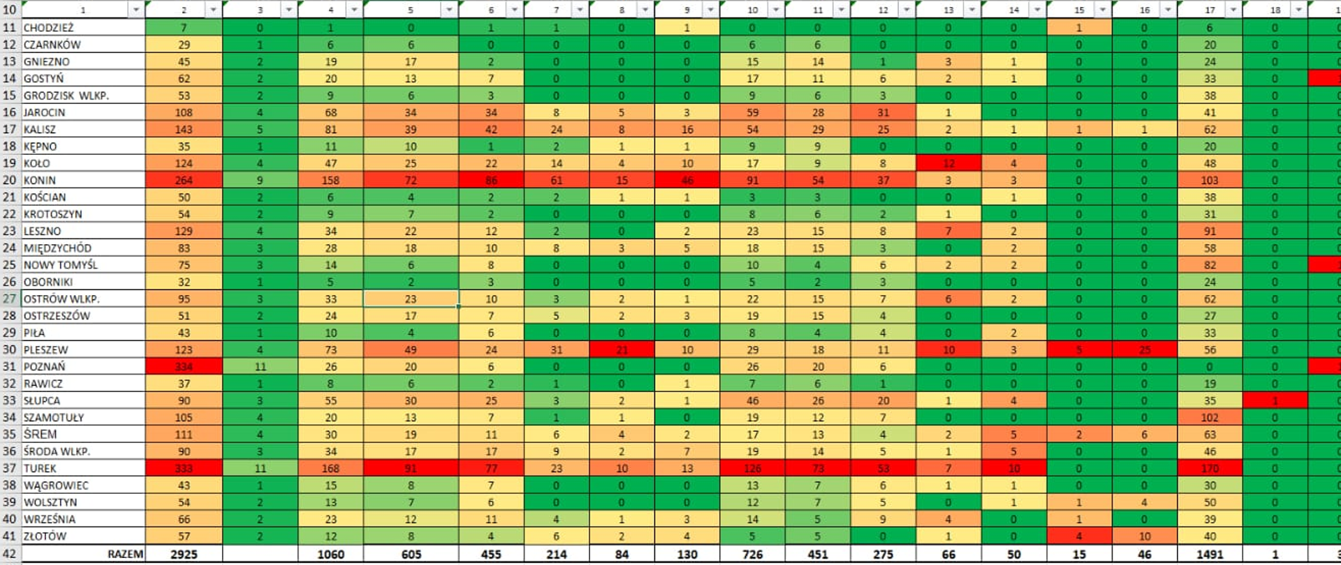 OD 17 LUTEGO MOCNO WIEJE NAD WIELKOPOLSKĄ [AKTUALIZACJA NA DZIEŃ 19.02.2022 tabela statystyka