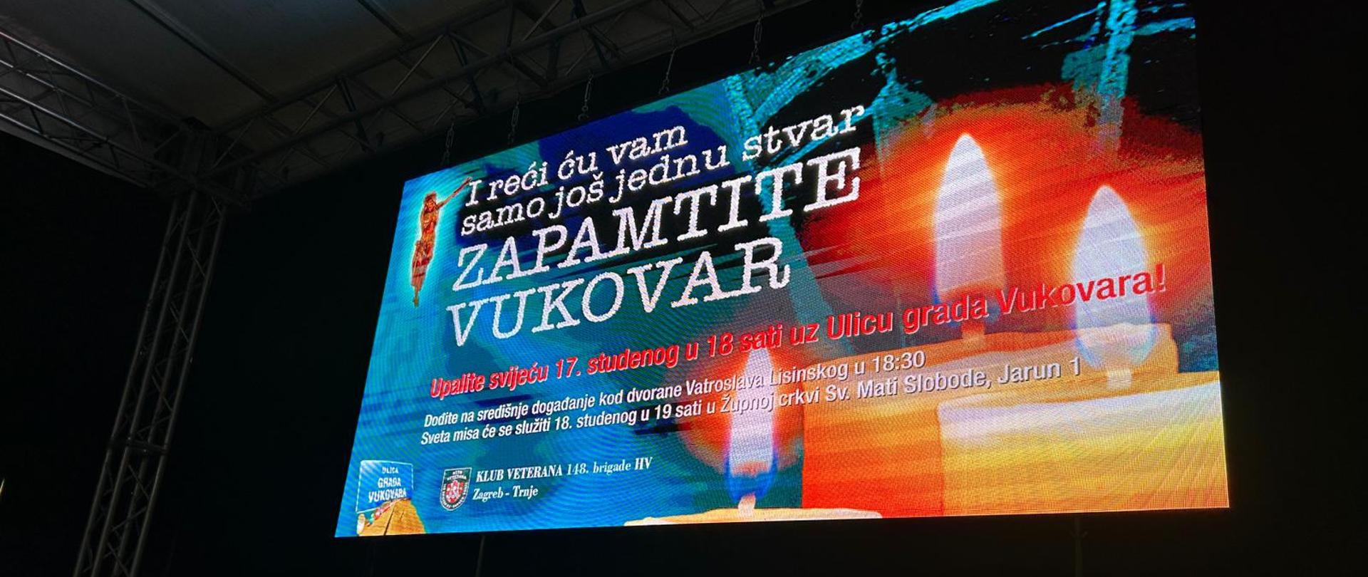 Obchody Dnia Pamięci Poległych i Pomordowanych podczas wojny o niepodległość oraz Dnia Pamięci Ofiar z Vukovaru i Škabrnji w Zagrzebiu. 