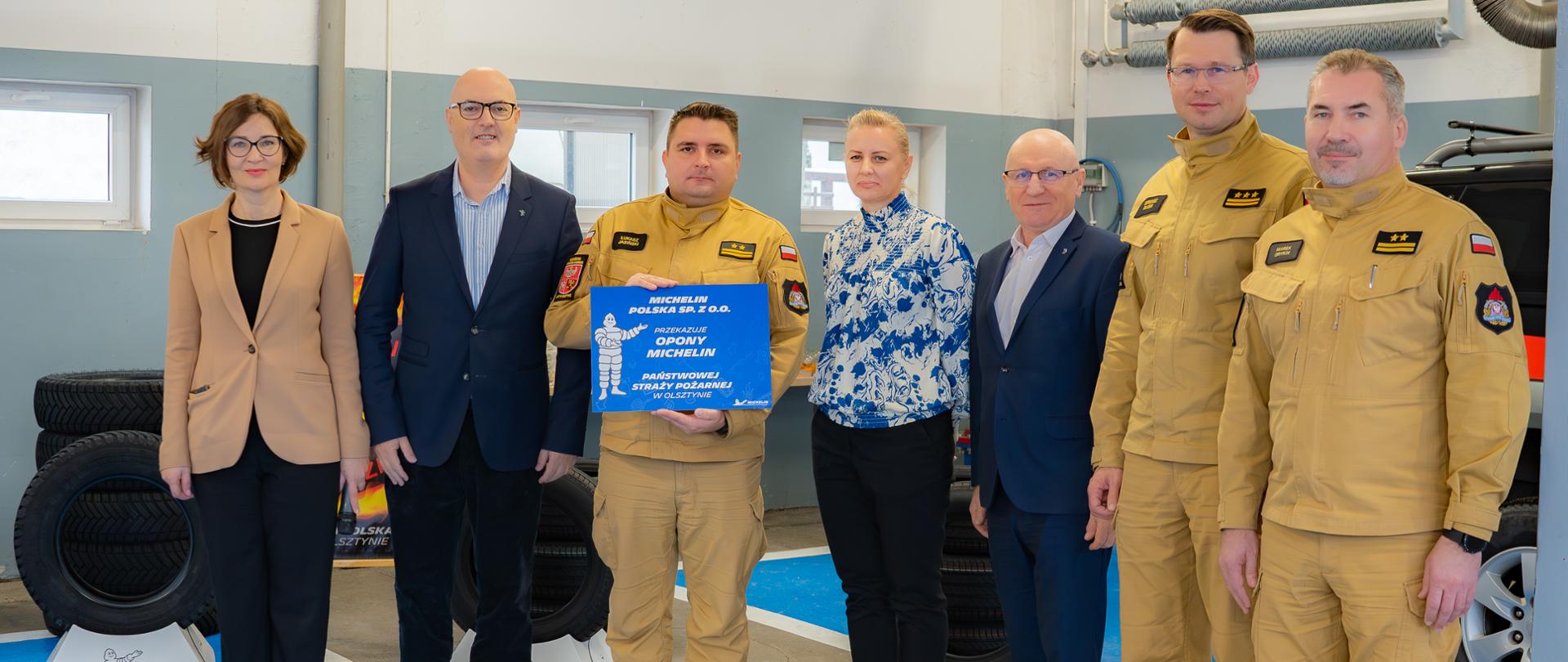 Przekazanie opon Michelin dla Komendy miejskiej PSP w Olsztynie – 07. 12.2023 r.