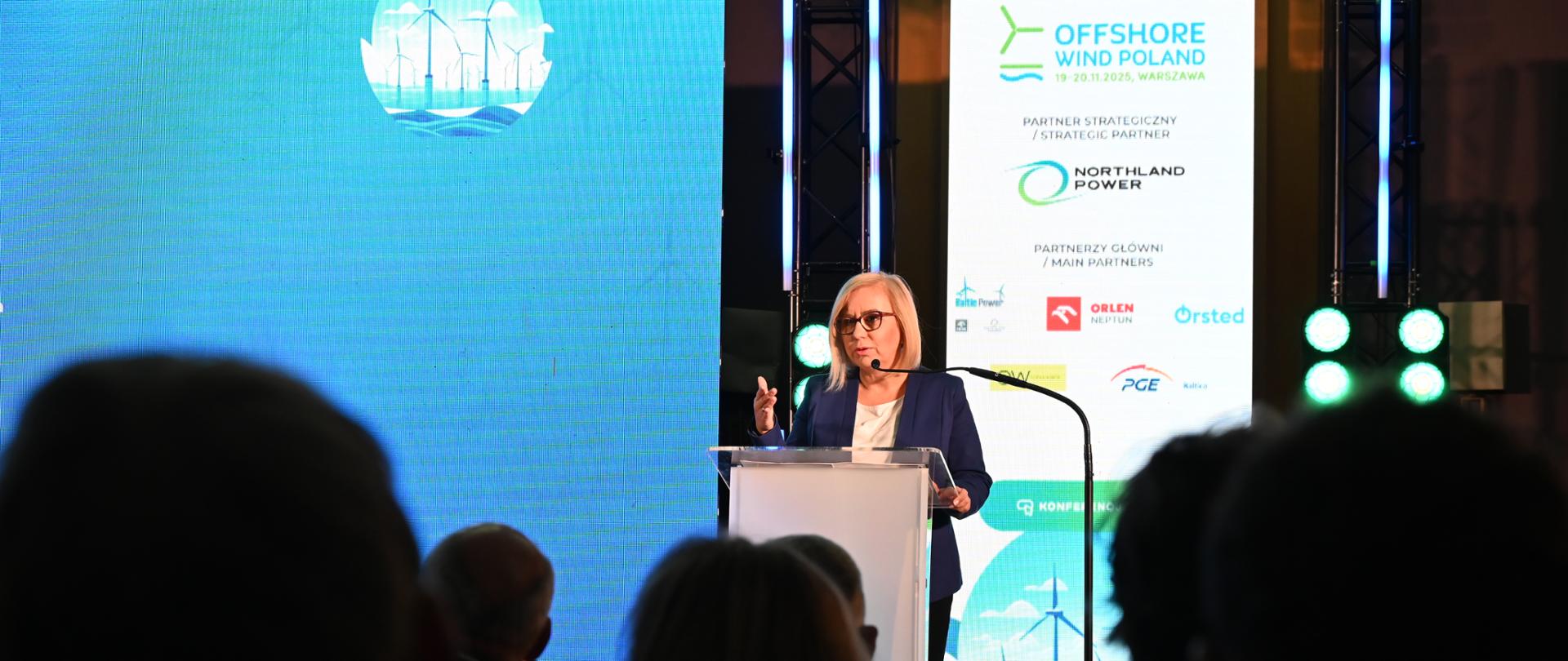 Ministra klimatu i środowiska Paulina Hennig-Kloska podczas konferencji Offshore Wind Poland 2025