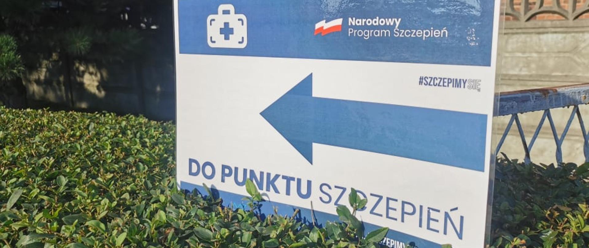 Zdjęcie informacji o lokalizacji punktu szczepień
