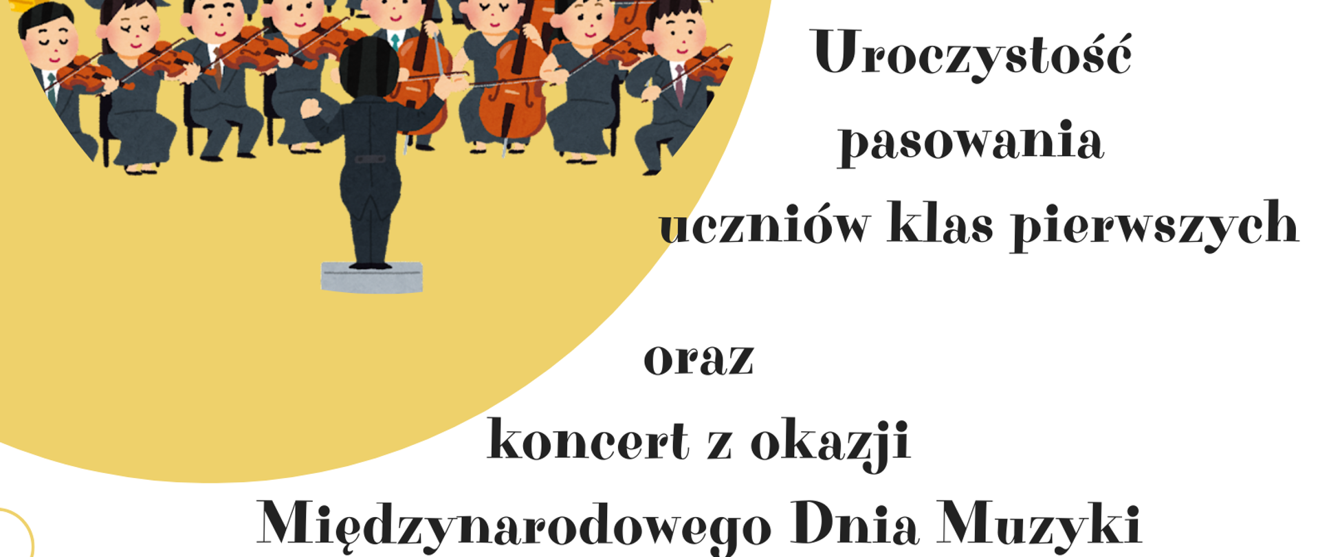 Zawartość jak w treści. Rysunek orkiestry i dzieci śpiewających w chórze.