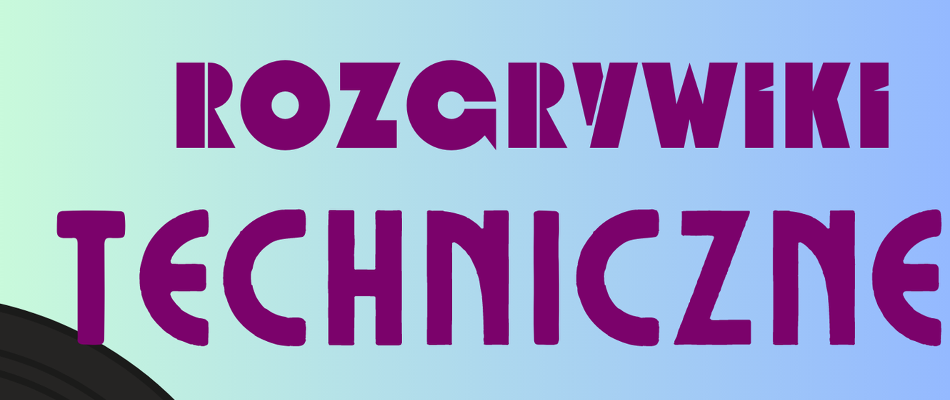 Informacja dotyczy rozgrywek technicznych uczniów klas fortepianu w dniu 23 maja 2023 r,. W centralnym miejscy znajduje się płyta winylowa, z której wychodzi klawiatura fortepianowa zwijająca się w ślimaka. 