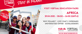 Wirtualne targi edukacyjne poświęcone perspektywom studiów w Polsce dla studentów z Afryki