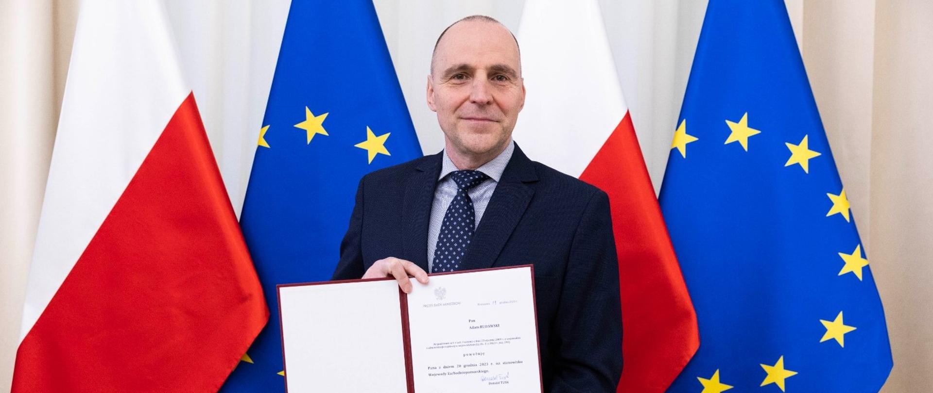 Adam Rudawski z powołaniem na wojewodę zachodniopomorskiego 