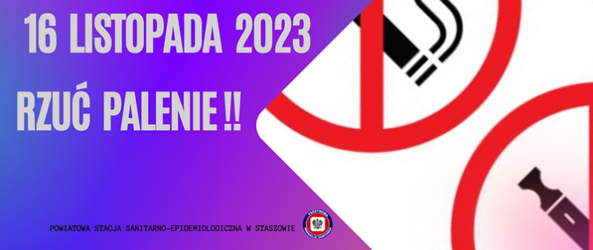 16 listopada 2023 - rzuć palenie