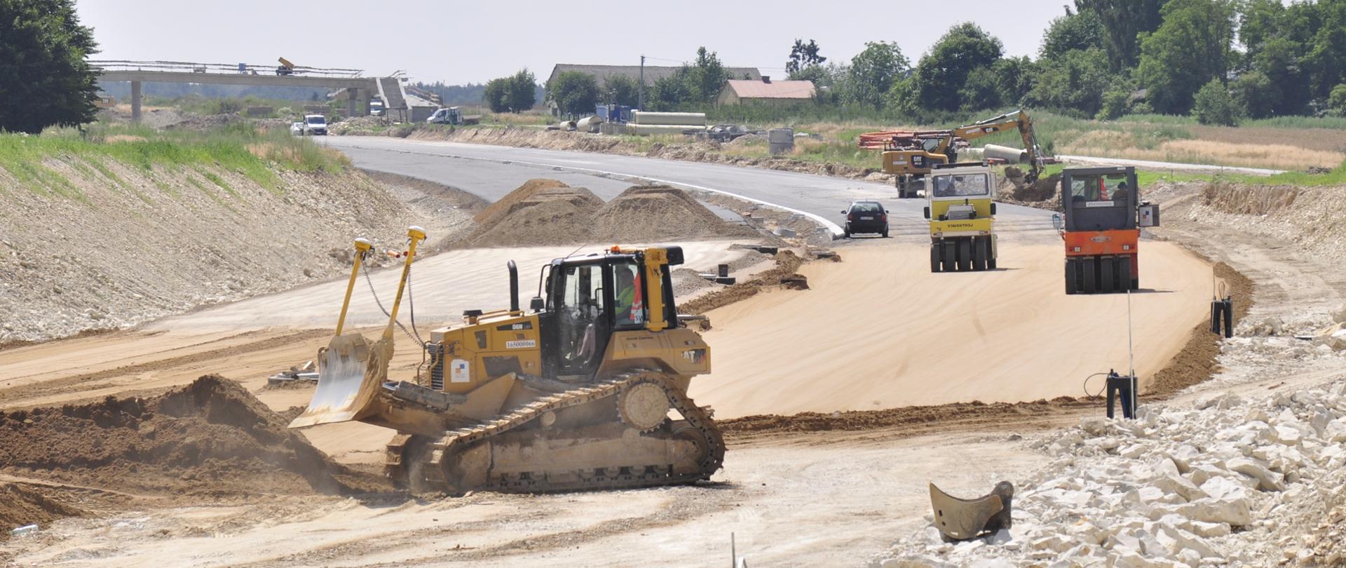 Plac budowy drogi ekspresowej
