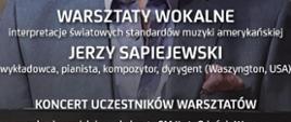 Warsztaty wokalne w interpretacji światowych standardów muzyki amerykańskiej. 6-8 maja 2024r.
