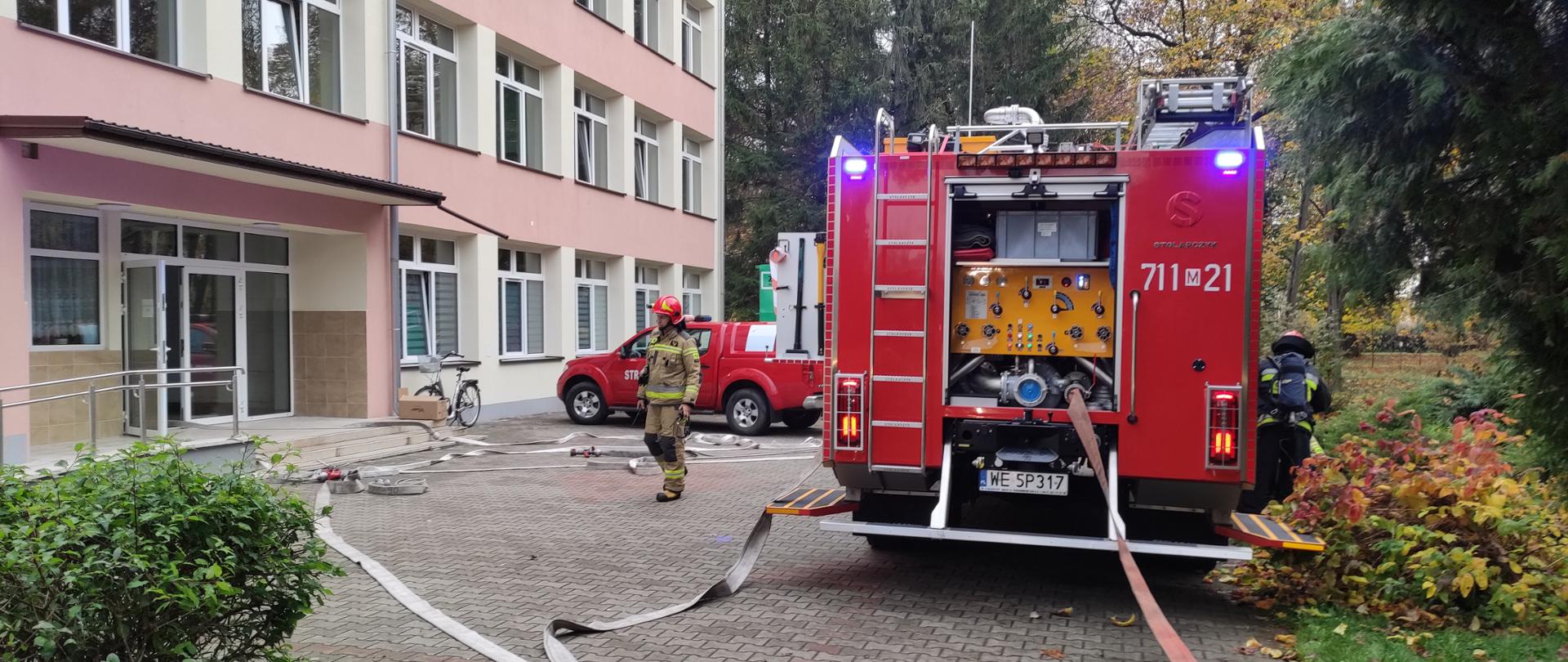 Ćwiczenia zmianowe na obiekcie Zespołu Szkół w Zielonej