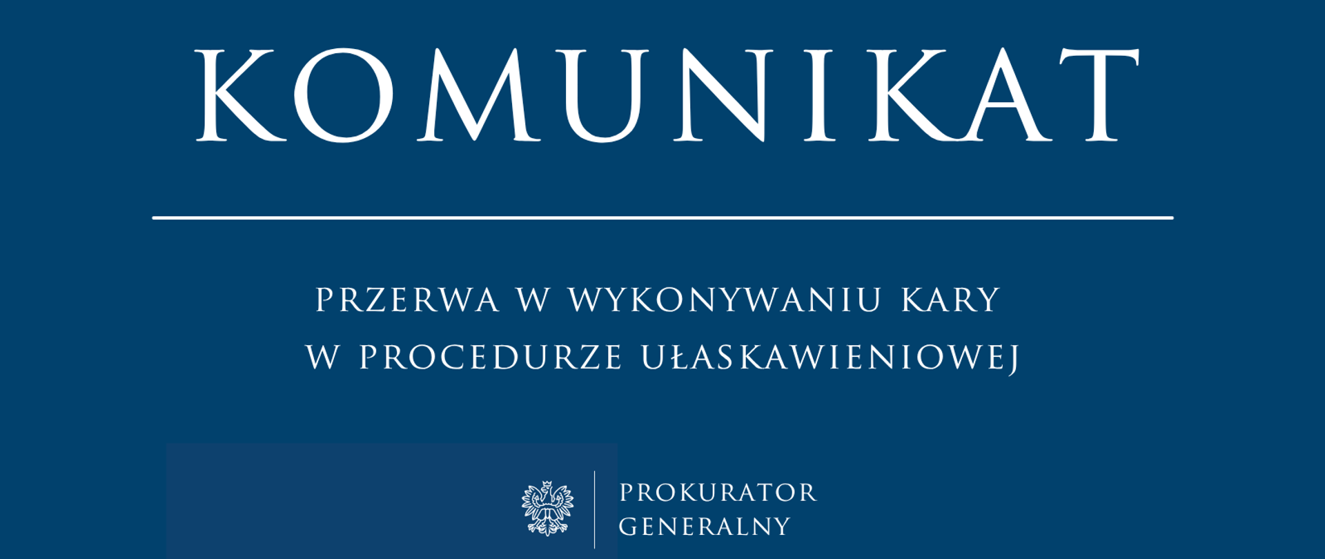 Przerwa w wykonywaniu kary w procedurze ułaskawieniowej