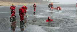Ćwiczenia z ratownictwa lodowego na stanicy WOPR Nysa