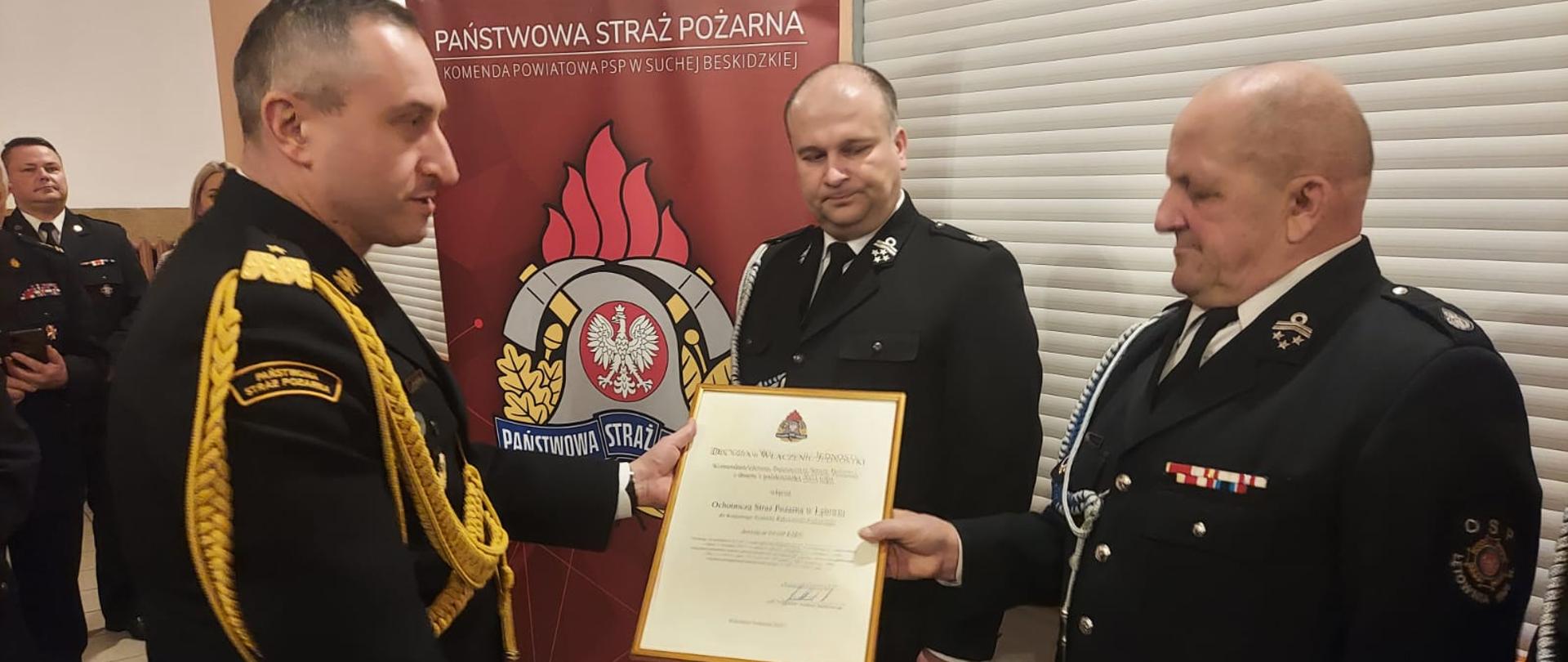 Odprawa podsumowująca działalność jednostek ochrony przeciwpożarowej powiatu suskiego w 2023r.