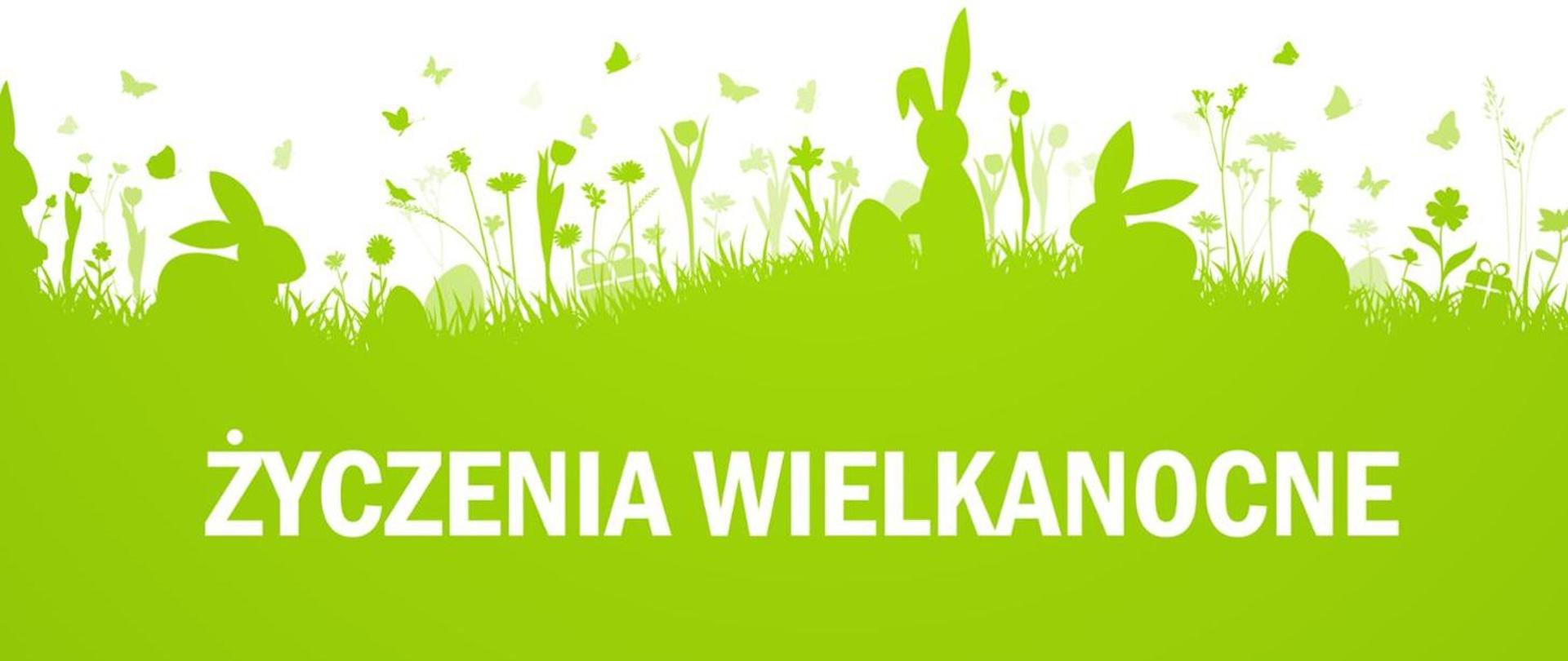 życzenia wielkanocne na zielonym tle