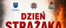 Plakat promujący Dzień Strażaka w Rydułtowach 